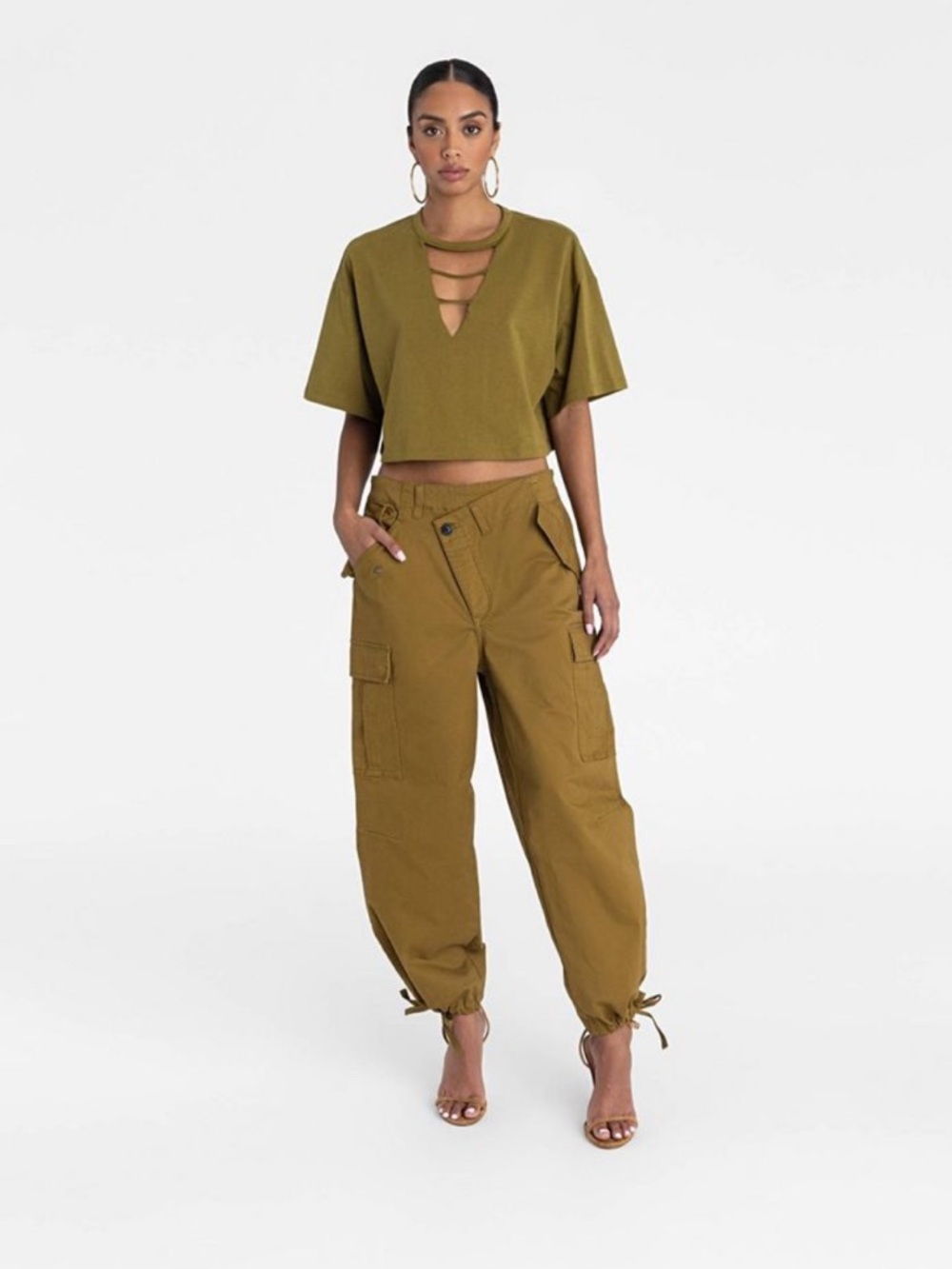 KBB by KAHLANA Women's Mid-Rise Straight Leg 'The Cargo Jogger' M - Picture 3 of 8